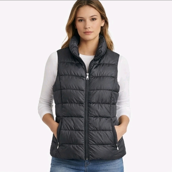 Calvin Klein Jackets & Blazers - Calvin Klein Women's Sz Medium Black Zip Up Puffer Vest #99